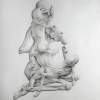Stillnes-Mother And Children - Paper Pencil Drawings - By Mirko Sevic, Surrealism Drawing Artist
