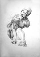 Stillness-Self Portrait - Paper Pencil Drawings - By Mirko Sevic, Surrealism Drawing Artist