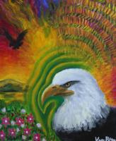 The Eagle - Acryl Paintings - By Vesa Peltonen, Psychedelic Painting Artist