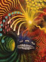 Inner Monster - Acryl Paintings - By Vesa Peltonen, Psychedelic Painting Artist