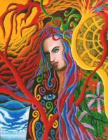 Queen Of Chaos - Acryl Paintings - By Vesa Peltonen, Psychedelic Painting Artist