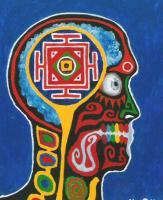The Head - Acryl Paintings - By Vesa Peltonen, Psychedelic Painting Artist