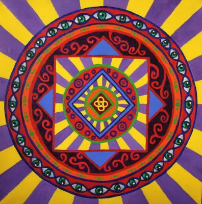 Psychedelic - Mandala Explosion - Acryl