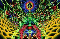 Inner Sanctuary - Fluorescent Acryl Paintings - By Vesa Peltonen, Psychedelic Painting Artist