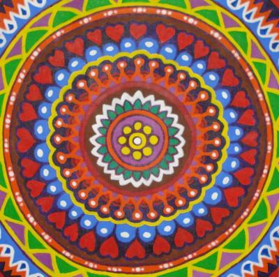 Psychedelic - Love Mandala - Acryl