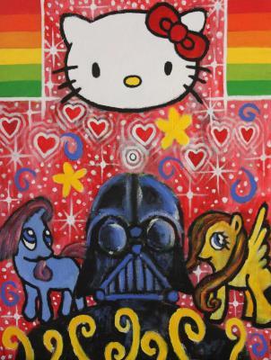 Psychedelic - Darth Vader In Hell - Acryl