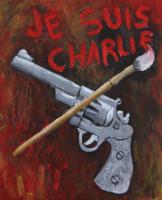Je Suis Charlie - Acryl Paintings - By Vesa Peltonen, Psychedelic Painting Artist