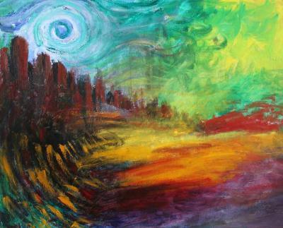 Psychedelic - Landscape - Acryl