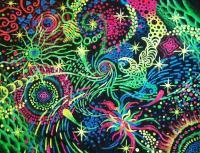 Space Time - Fluorescent Acryl Paintings - By Vesa Peltonen, Psychedelic Painting Artist