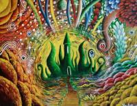 Castle - Acryl Paintings - By Vesa Peltonen, Psychedelic Painting Artist