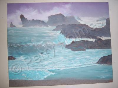 Seascapes - Big Sur - Oil Paint On Canvas