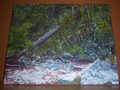 Landscape - Another White Mountain Get Away - Oil Paint On Canvas