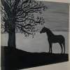 Solitude - Acrylic Paintings - By Shona Williams, Silhouette Painting Artist