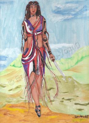 People And Deities - Sword Woman - Acrylic