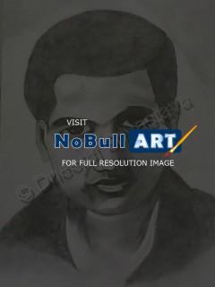 Portraits - Srinivasa Ramanujan - Pencil On Paper