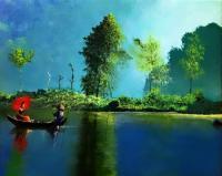 The Last Journey - Acrylic Paintings - By Augustyn Engty, Landscape Painting Artist
