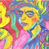 Holly Bird - Markers Drawings - By Virginia Gallagher, Cartoon Drawing Artist