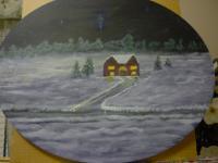 Dark Christmas - Acrylic Paintings - By Leon Maddox, Impresssionist Painting Artist