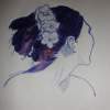 Looking Away - Ink Pen Drawings - By Sara Sheehan, Shading Drawing Artist