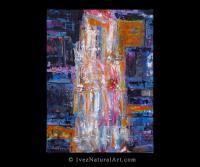 Abstracts - Downtown Aka Synesthesia Is Fun - Acrylic And Mixed Media On Can