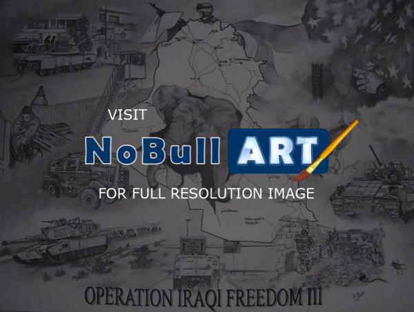 Drawings - Operation Iraqi Freedom III - Pencil  Paper