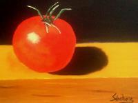 El Tomate - Oil On Streched Canvas Paintings - By Manuel Sanchez, Impresionism Painting Artist