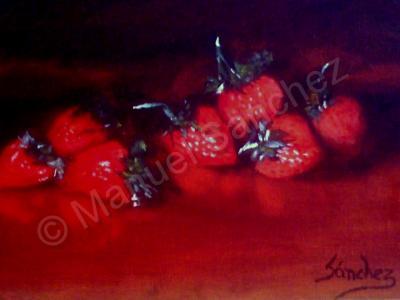 Sold - Fresas Del Dia - Oil On Streched Canvas