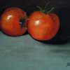 Un Par De Tomates  Sold - Oil On Streched Canvas Paintings - By Manuel Sanchez, Impresionism Painting Artist