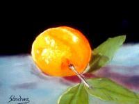 Naranja Fina - Oil On Streched Canvas Paintings - By Manuel Sanchez, Impresionism Painting Artist