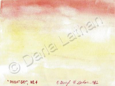 Abstract Expressionist Waterco - Bright Sky - Watercolor