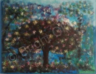 Acrylic On Paper - Trees - Acrylic