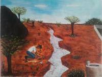 Farming - Acrylic Paintings - By Bright Okine, Representational Painting Artist