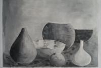 Acrylic On Paper - Pots - Acrylic