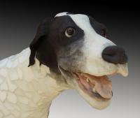 Great Dane - Cement Steel Marble Sculptures - By Solomon Bassoff-Faducci, Hand Sculpted Cement Sculpture Artist