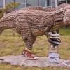 Dinosaur - Cement  Steel Sculptures - By Solomon Bassoff-Faducci, Hand Sculpted Cement Sculpture Artist