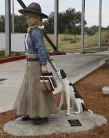 Cement - Lucille Mulhall First Cowgirl In America And Wall-E Shelt - Cement  Steel