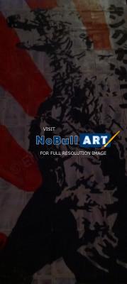 Baseball Card Art - Godzilla - Acrylic