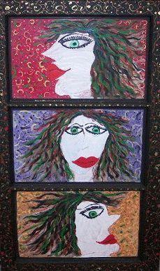 Faces - The Model - Acrylic Paint And Paint Pens