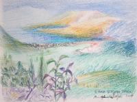 Landscape - Delphi - Color Crayons On Paper