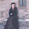 Old Woman Waiting - Acrylic On Canvas Paintings - By Judy Kirouac, Portrait Painting Artist