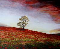 Lonely Tree - Acrylic On Canvas Paintings - By Judy Kirouac, Realism Painting Artist