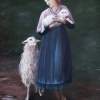 Barefoot Shepherdess - Acrylic On Canvas Paintings - By Judy Kirouac, Realism Painting Artist