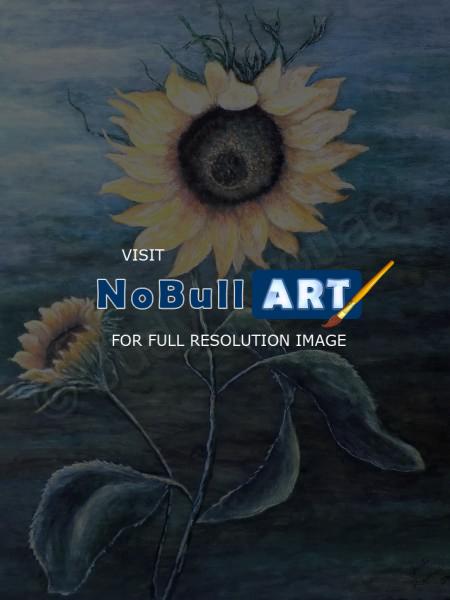 Nature - Sun Flower - Acrylic On Canvas