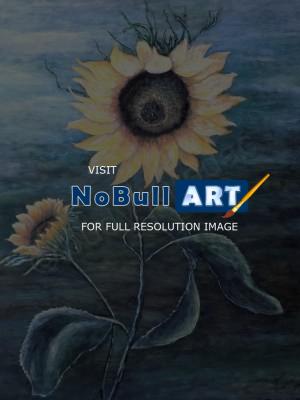 Nature - Sun Flower - Acrylic On Canvas