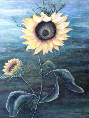 Nature - Sun Flower - Acrylic On Canvas