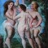 The Three Graces - Oil Paint Paintings - By Dan Hammer, Classical Painting Artist