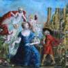Courtly Couple - Oil Paint Paintings - By Dan Hammer, Classical Painting Artist