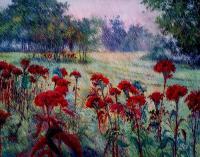 Love Garden - Oil On Canvas Paintings - By Abid Khan, Impressionism Painting Artist