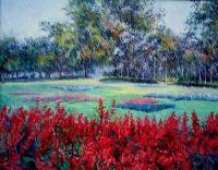 Landscape - Oil On Canvas Paintings - By Abid Khan, Impressionism Painting Artist