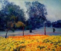 Landscape - Oil On Canvas Paintings - By Abid Khan, Impressionism Painting Artist